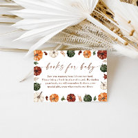 Books for Baby Card | Fall Pumpkin Baby Shower