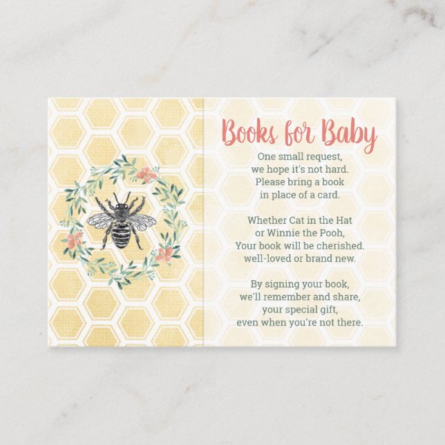 Books for baby card gender neutral baby shower (Front)