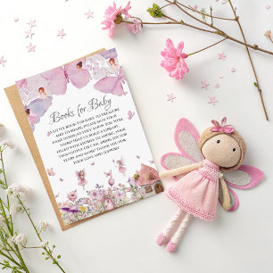 Books for Baby Card - Pink Fairy Baby Shower