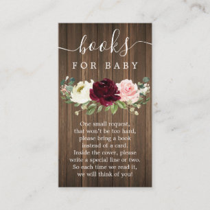Books for Baby Card Rustic Romantic Greenery