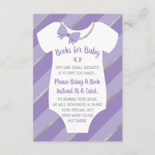 Books For Baby Card, Two Little Feet Enclosure Card