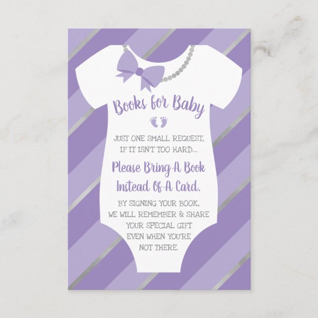 Books For Baby Card, Two Little Feet Enclosure Card (Front)