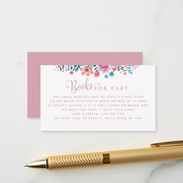 Books For Baby Cielito Lindo Mexican Baby Shower Enclosure Card (Front/Back In Situ)