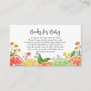 Books For Baby Citrus Little Cutie Baby Shower Enclosure Card