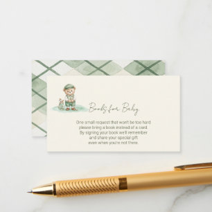  Books for Baby Cute Bear Golfing  Enclosure Card