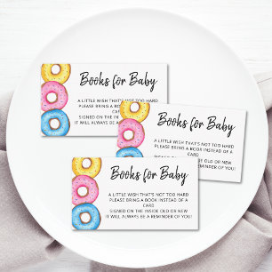 Books For Baby Doughnuts Baby Shower Enclosure Card