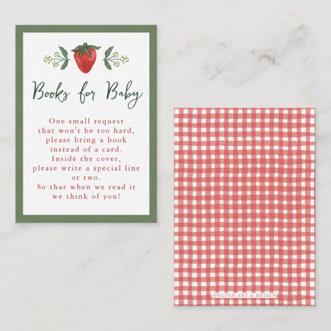 Books For Baby Enclosure Card | Berry Fruit (Front/Back)