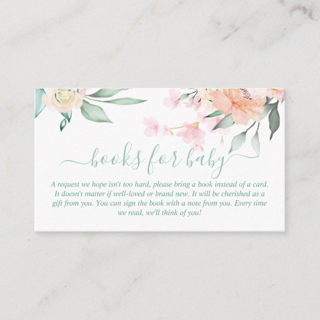 Books for Baby Floral Wreath Oh Baby Enclosure Card (Front)