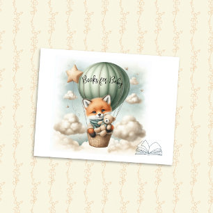 Books For Baby Fox Adventure Hot Air Balloon Enclosure Card