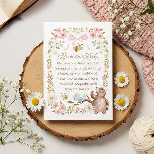 Books for Baby Girl Knitted Floral Woodland Bear Enclosure Card