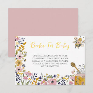 Books For Baby Honey Bee Shower enclosure card