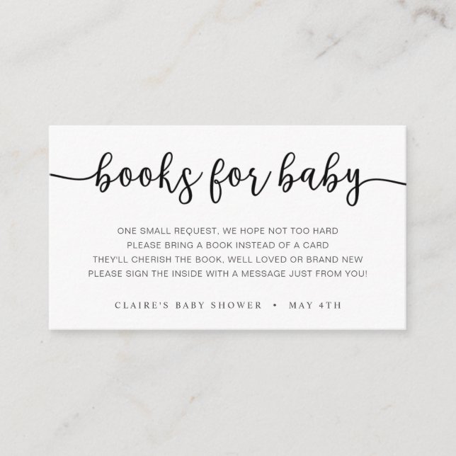 Books for Baby insert card (Front)