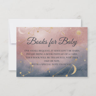 Books for Baby Insert Modern Boho Celestial Show Thank You Card