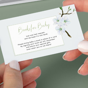 Books for Baby light blue spring baby shower Enclosure Card