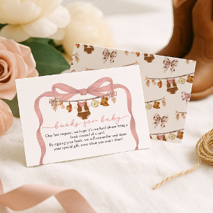 Books for Baby Little Cowgirl Baby Shower Enclosure Card