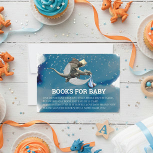 Books for Baby Little Knight Dragon Silver Invitation