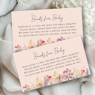 Books for Baby! Modern, Wildflower Baby Shower  Enclosure Card