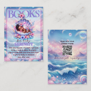 Books for Baby Pastel Seashell Baby Shower Enclosure Card