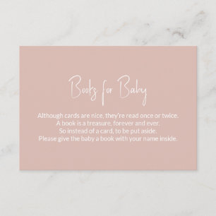 Books for Baby Pink Baby Shower Book Request  Encl Enclosure Card