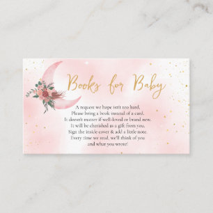 Books for baby Pink Gold We are over the Moon Enclosure Card
