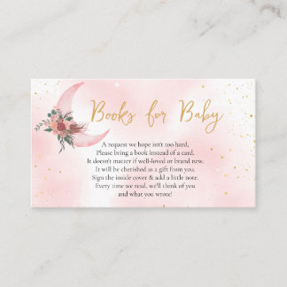 Books for baby Pink Gold We are over the Moon  Enclosure Card