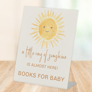 Books For Baby Ray Of Sunshine Baby Shower  Pedestal Sign