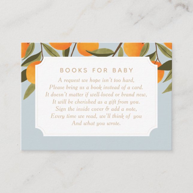 Books For Baby Request Little Cutie is on the Way Enclosure Card (Front)