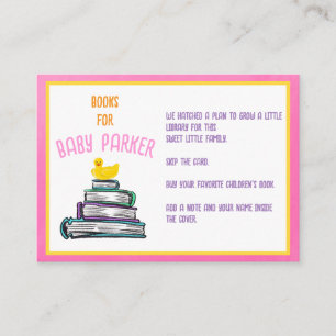 Books for Baby Rubber Duck Enclosure Card