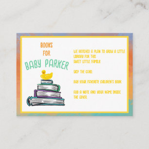 Books for Baby Rubber Duck Enclosure Card