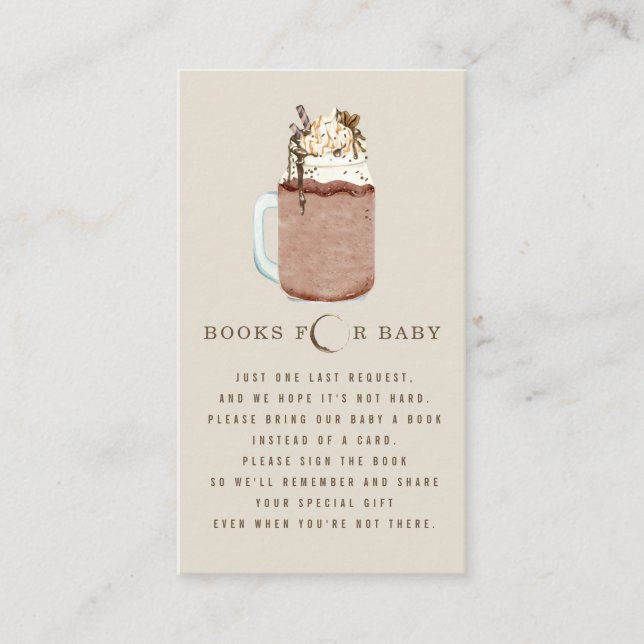 Books For Baby Shower Iced Coffee Book Request Enclosure Card (Front)