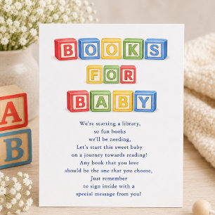 Books for Baby Shower Insert Card