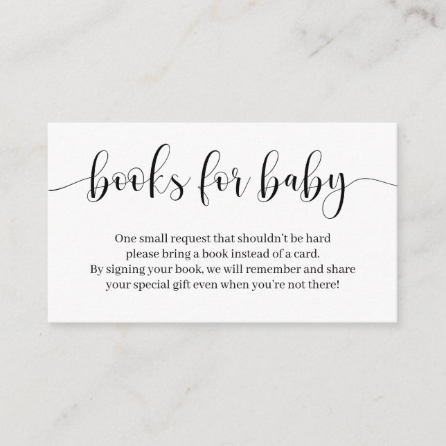 Books For Baby Shower Invitation Insert Card (Front)