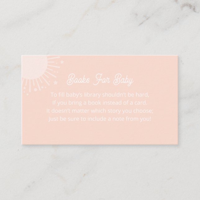 Books For Baby Sun Enclosure Card (Front)