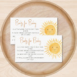 Books For Baby Sunshine Baby Shower Enclosure Card<br><div class="desc">Are you planning a baby shower?
This sun-themed baby shower book request enclosure card features a cute yellow smiling sun and stylish script typography.
Easily customizable. 
Original Watercolor © Michele Davies.</div>