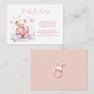 Books For Baby - Teddy Bear Reading A Book  Enclosure Card