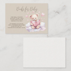 Books For Baby - Teddy Bear Reading Book  Enclosure Card