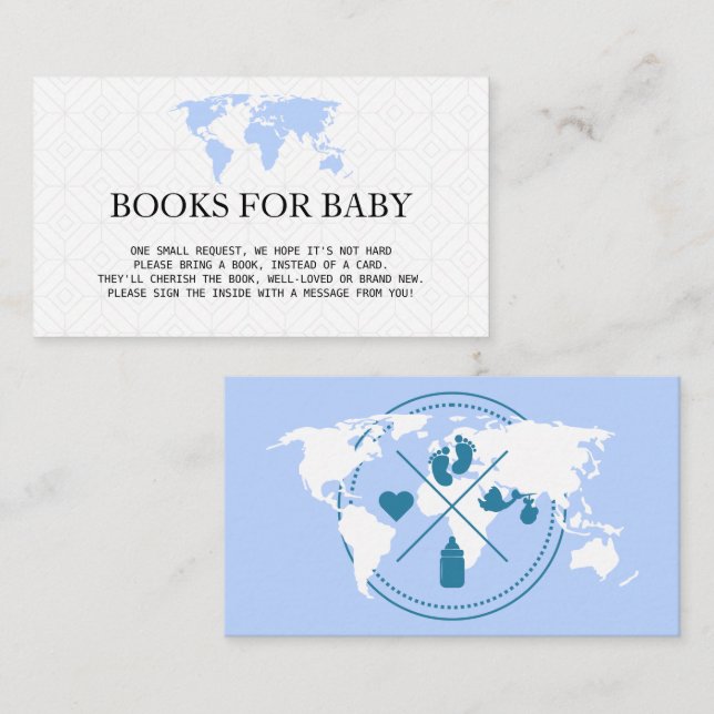 Books for Baby Travel Passport Boarding Pass Enclosure Card (Front/Back)