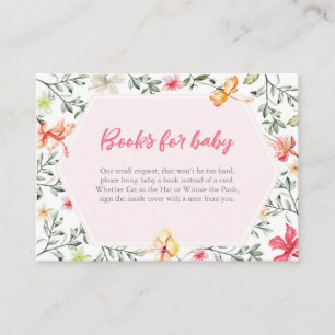 Books for baby tropical Baby Shower Insert Card