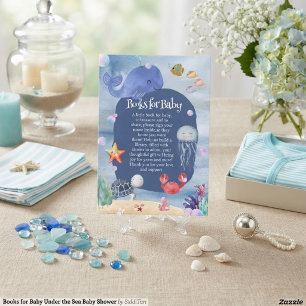 Books for Baby Under the Sea Baby Shower Enclosure Card