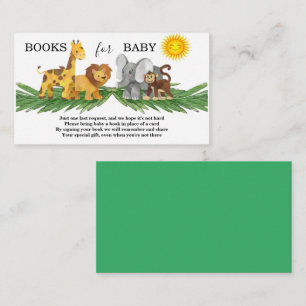 Books for Baby Wild Animals Baby Shower  Enclosure Card