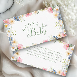 Books for Baby! Wildflower Baby Shower Enclosure Card