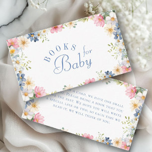 Books for Baby! Wildflower Baby Shower  Enclosure Card
