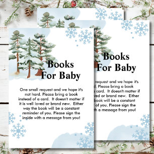 Books for baby winter snowflake snow tree enclosure card