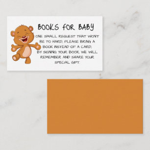 Books for Baby with Teddy Bear Enclosure Card