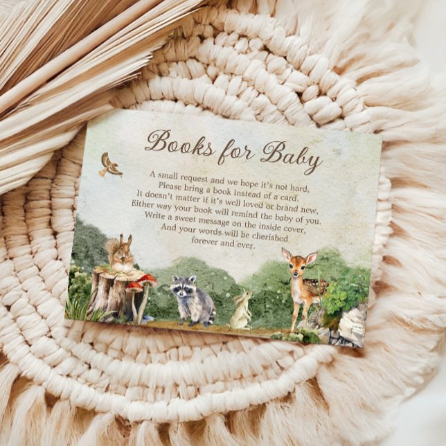 Books for Baby Woodland Forest Animals Enclosure Card (Creator Uploaded)