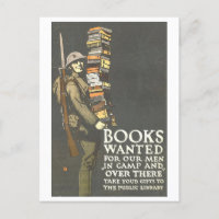 Books for Soldiers Vintage Poster