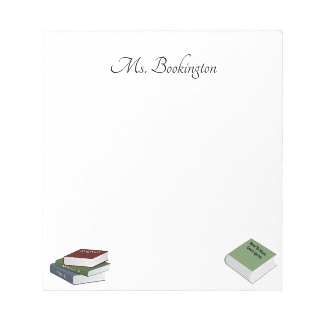 Books For Teachers Notepad (Front)