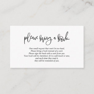 Books for the baby, Creative Black Script Enclosure Card