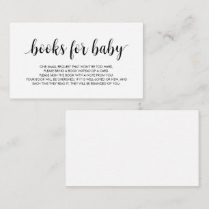 Books for the baby, Modern Cute Black Script Enclo Enclosure Card