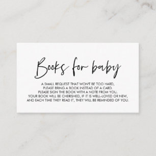 Books for the baby, Modern Minimal font Enclosure  Card
